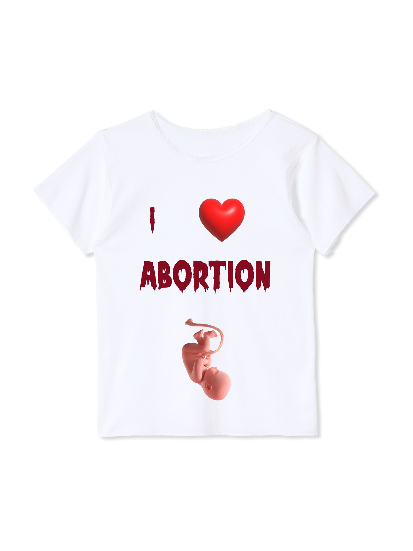 I love abortion baby tee